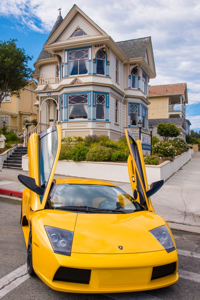 yellow sportscar